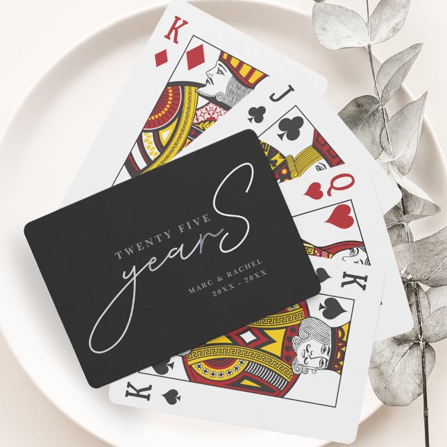 25th Silver Wedding Anniversary Favors Poker Cards (Creator Uploaded)