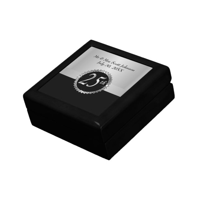 25th Silver Wedding Anniversary Gift Box (Side)