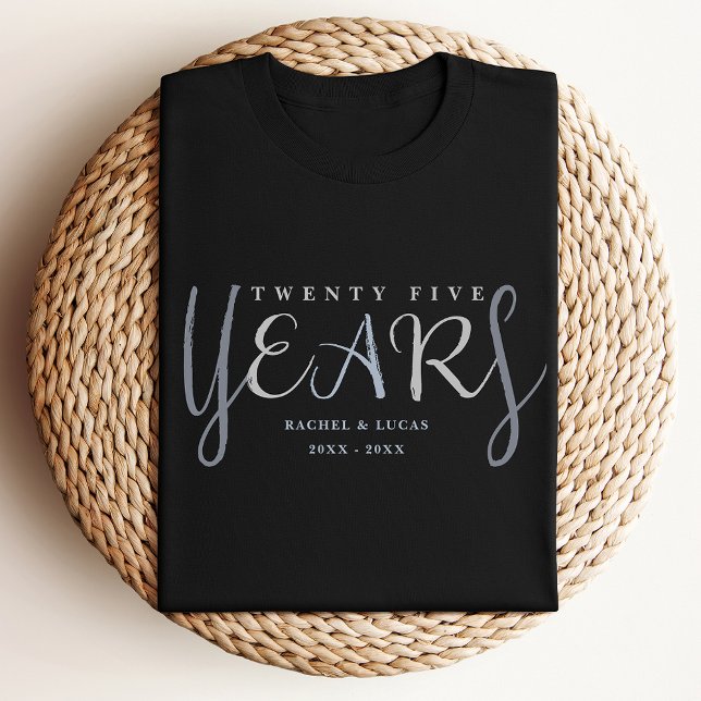 25th Silver Wedding Anniversary Gift T-Shirt (Creator Uploaded)