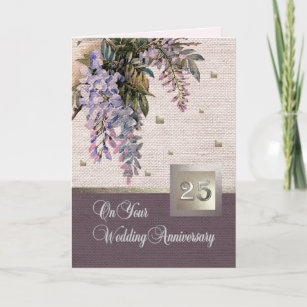 25th Silver Wedding Anniversary Greeting Cards
