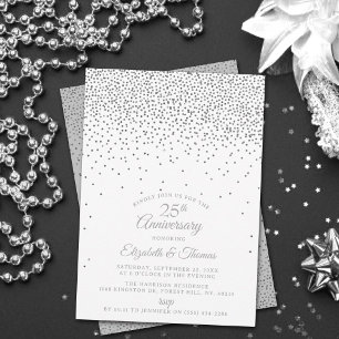 25th Silver Wedding Anniversary Invitation