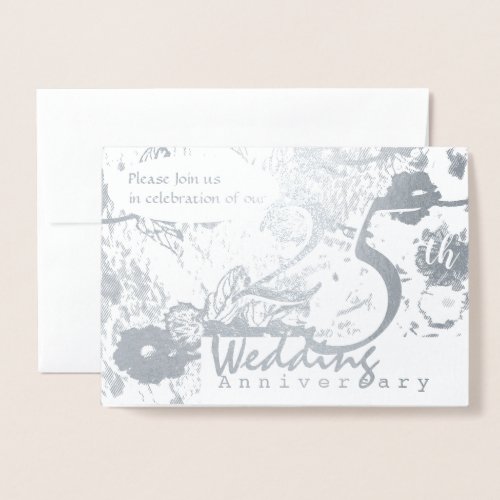 25th Silver Wedding Anniversary Invitation