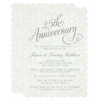 25th Silver Wedding Anniversary Invitations