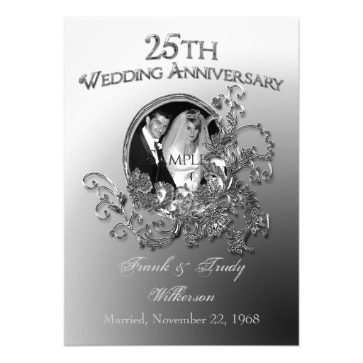 Silver Wedding Anniversary Invitations 8