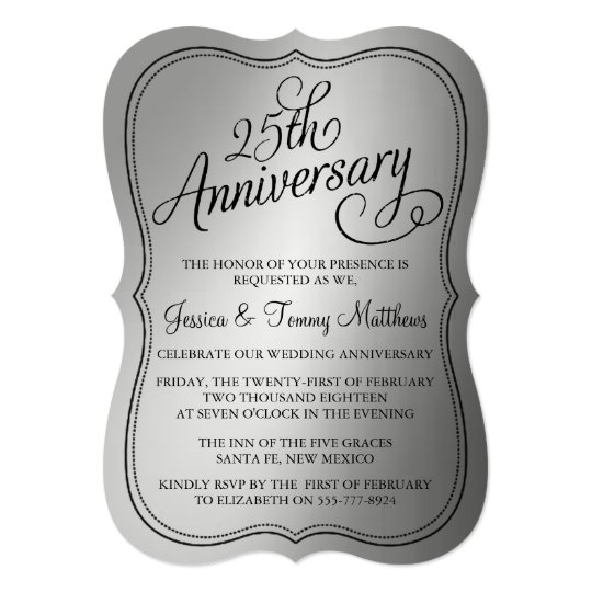 purple-silver-25th-anniversary-invitations-zazzle