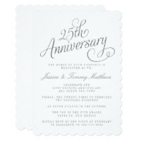 25th Silver Wedding Anniversary Invitations