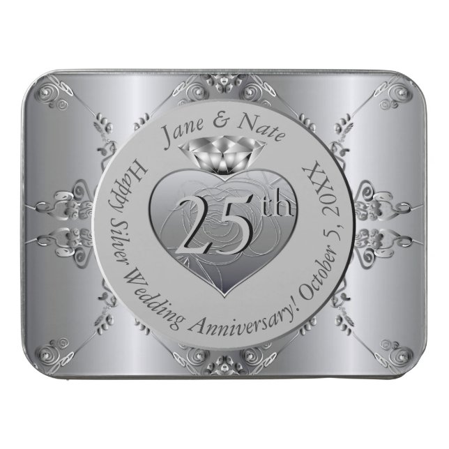 25th Silver Wedding Anniversary Jigsaw  Jigsaw Puzzle (Case Horizontal)