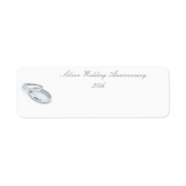 25TH Silver Wedding Anniversary Label (Front)