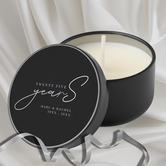 25th Silver Wedding Anniversary Mini Candle Favors (Creator Uploaded)