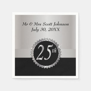 25th Silver Wedding Anniversary Napkins