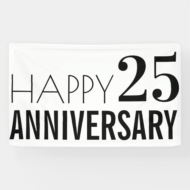 25th Silver Wedding Anniversary Party   Banner (Horizontal)