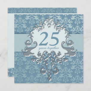 25th Silver Wedding Anniversary party invitation
