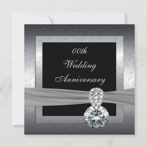 25th Silver Wedding Anniversary Party Invitation