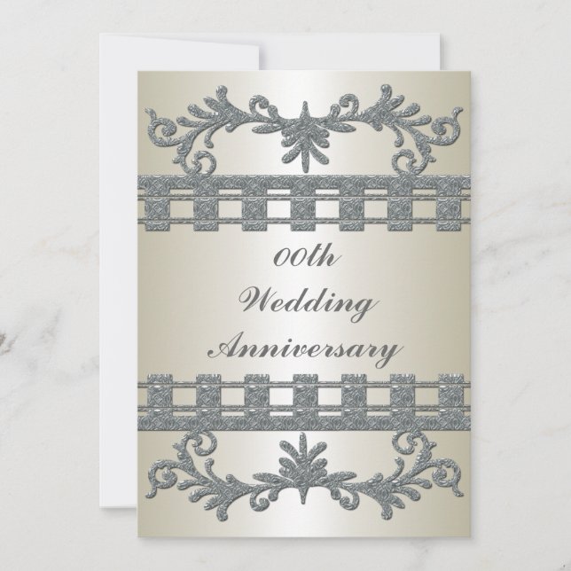 25th Silver Wedding Anniversary Party Invitation (Front)