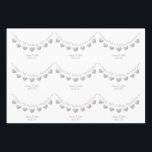 25th silver wedding anniversary personalized wrapping paper sheets<br><div class="desc">Personalized silver wedding anniversary wrapping paper sheet. The design shows silver heart bunting and can be personalized to include the wedding date and names of the husband and wife. Perfect for couples who are celebrating twenty-five years of marriage. Matching cards and gift bags are also available in this pretty and...</div>