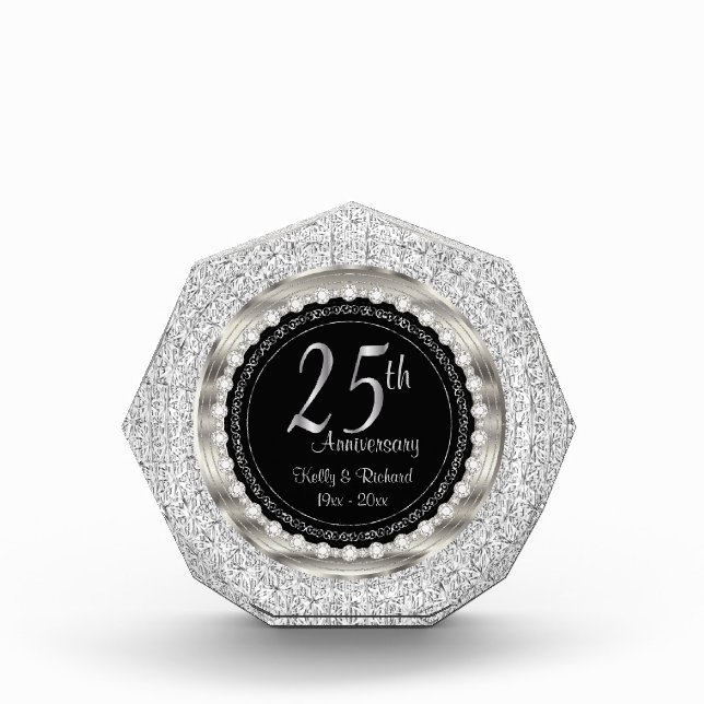 25th Silver Wedding Anniversary Photo Block (Front)