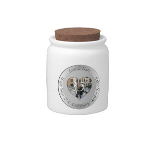 25th Silver Wedding Anniversary + Photo Candy Jar