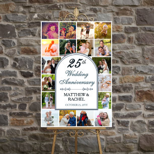 25th Silver Wedding Anniversary Photo Gallery Foam Board