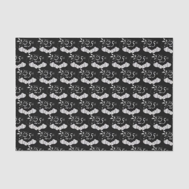 25th Silver Wedding Anniversary Tissue Paper (Front)