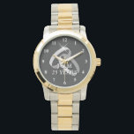 25th silver wedding anniversary watch<br><div class="desc">25th silver wedding anniversary watch. Cute gift for husband. Twenty fifth celebration of wedding couple.</div>