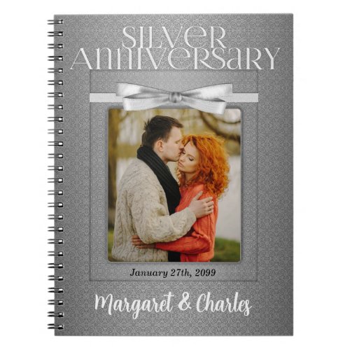 25th Silver Wedding Annivsersary Party Guest Notebook