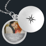 25th Silver Wedding Annivsersary Photo Plated Necklace<br><div class="desc">Upload a photo of the anniversary couple or a photo of their wedding day and personalize with the couple's names and anniversary in this 25th Silver Wedding Anniversary necklace. A lovely gift for the sterling wife from her husband or her kids. Available in a variety of styles.</div>