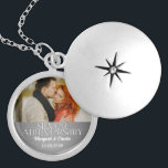 25th Silver Wedding Annivsersary Photo Silver Plated Necklace<br><div class="desc">Upload a photo of the anniversary couple or a photo of their wedding day and personalize with the couple's names and anniversary in this 25th Silver Wedding Anniversary necklace. A lovely gift for the sterling wife from her husband or her kids. Available in a variety of styles.</div>