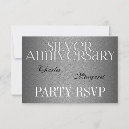 25th Silver Wedding Annivsersary RSVP