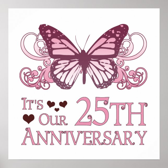 25th Wedding Aniversary (Butterfly) Poster (Front)