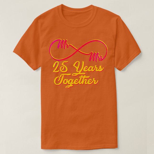 25th Wedding Anniversary 25 Years Of Marriage 2 T-Shirt (Design Front)