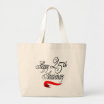 25th wedding anniversary a large tote bag