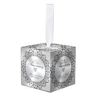 25th Wedding Anniversary BlackMandala On Silver