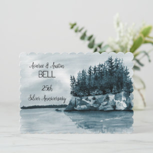 25th Wedding Anniversary Blue Lake and Forest