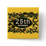 25th Wedding Anniversary Buttons