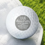 25th Wedding Anniversary - Can Edit Gray Color Golf Balls at Zazzle