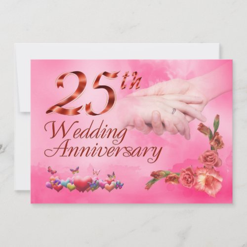 25th wedding anniversary card