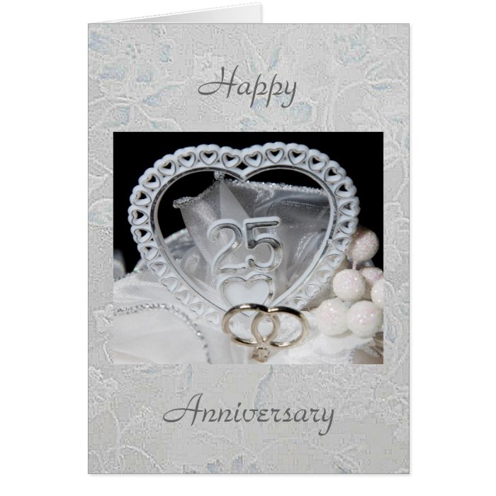 25th Wedding Anniversary Card | Zazzle