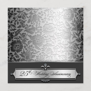 25th wedding anniversary chic invitations