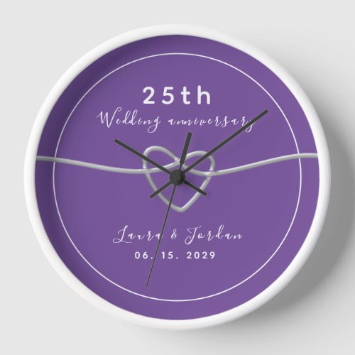 25th Wedding Anniversary Clock