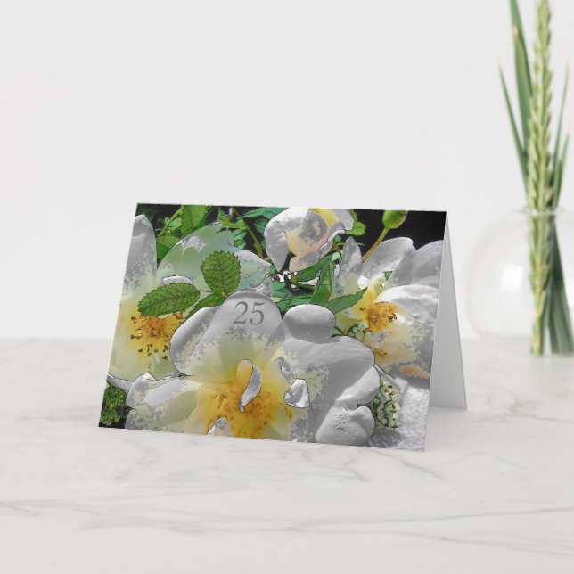 25th Wedding Anniversary Congratulations Card (Front)