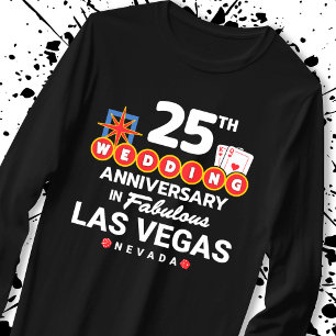 25th Wedding Anniversary Couples Las Vegas Trip T-Shirt