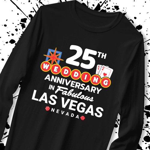 25th Wedding Anniversary Couples Las Vegas Trip T_Shirt