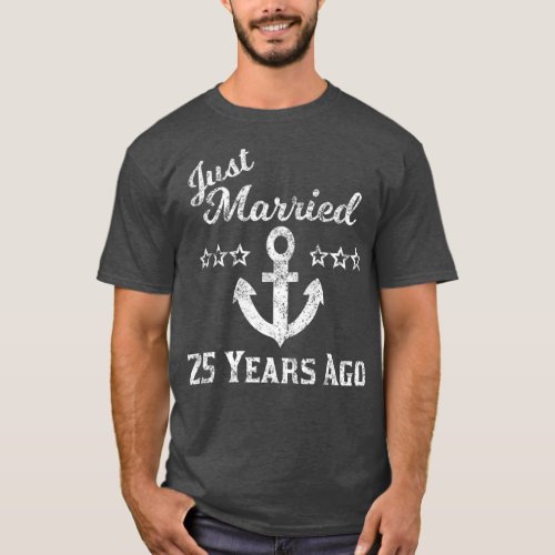 25th Wedding Anniversary Cruise  Married 25 2019 T_Shirt