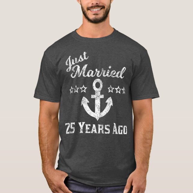 25th Wedding Anniversary Cruise  Married 25 2019 T-Shirt (Front)