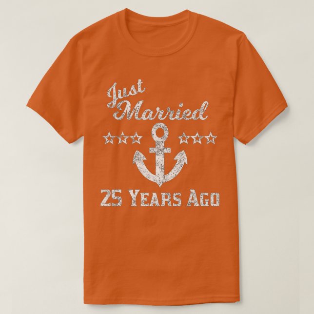 25th Wedding Anniversary Cruise  Married 25 Years  T-Shirt (Design Front)