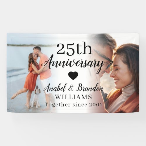 25th Wedding Anniversary Custom 2 Photo Collage
