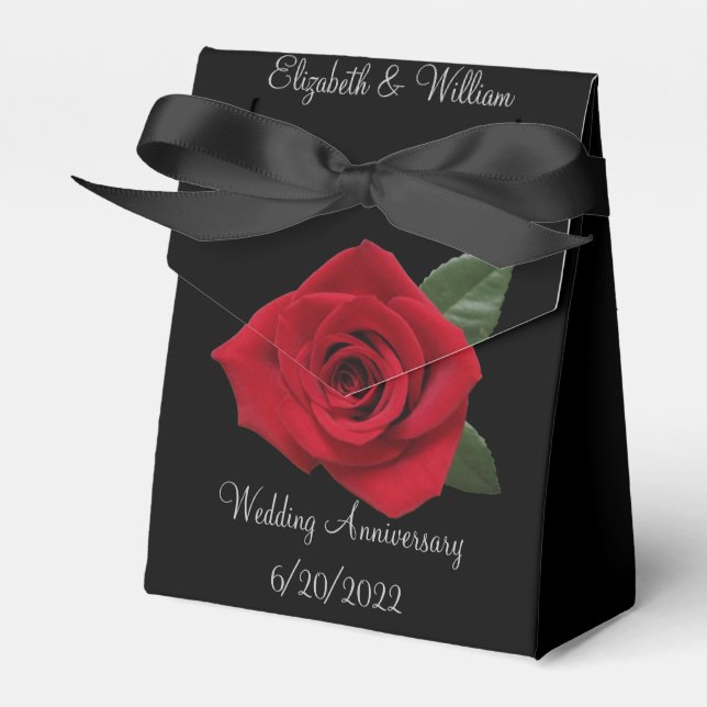 25th Wedding Anniversary Day Favor Box (Front Side)
