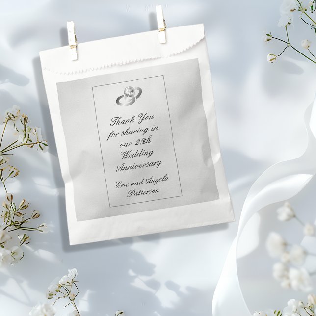25th Wedding Anniversary Diamond Ring Thank You Favor Bag (Creator Uploaded)
