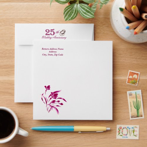 25th Wedding Anniversary  Envelopes