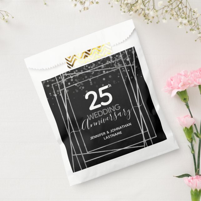 25th Wedding Anniversary Favor Bags (Sealed)